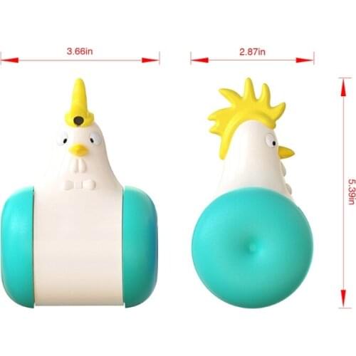 Plastic Tumbler Chicken Interactive Toy Automatic Electric Cat Funny Teaser Toys with Sound Pet Supplies for Kitten Dogs USB