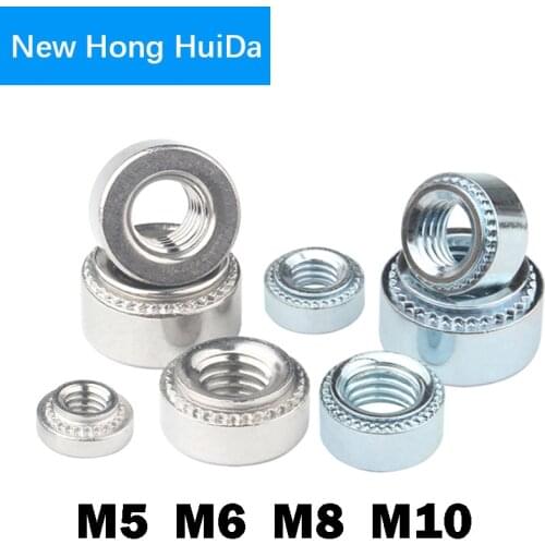 Pressure Riveting Nut Self-Clinching Inserting Press Rivet Nut Blue White Zinc Nut M5 M6 M8 M10