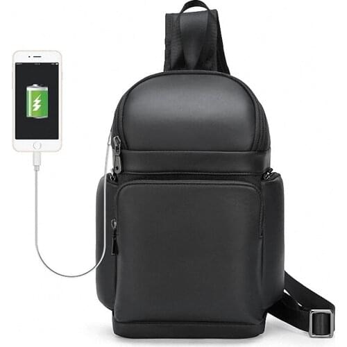 Sling Bag Mens Genuine Leather Shoulder Bags for Men Casual Travel Messenger Bag Men Crossbody Bags Leather Chest Pack