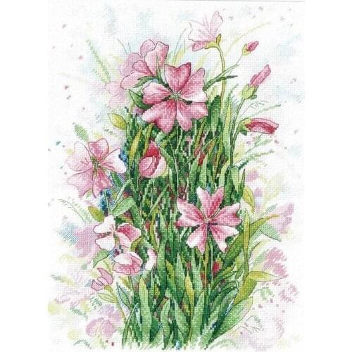 Top Manufacturer Embroidery Flower Symphony Cross Stitch Kits for Elderly with 100% Cotton Floss & Free Shipping for Wall Decor