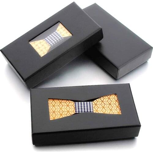 High-end Hard Kraft Paper Bow Tie Box Bowties Special Cardboard Custom Kraft Gift Boxes Jewelry Packaging Display Holder