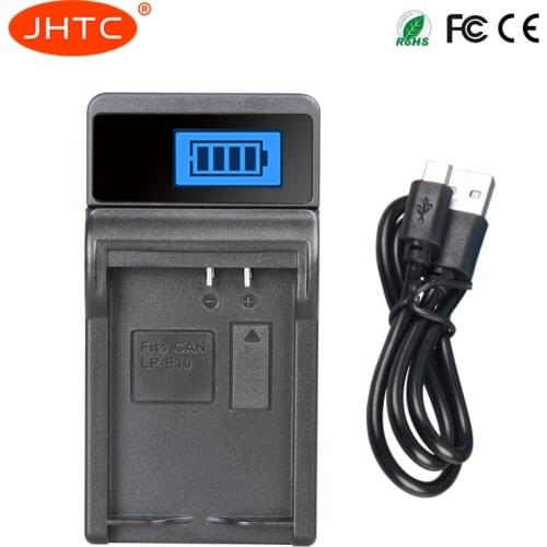 JHTC Battery Charger LP-E10 LPE10 For Canon EOS 1100D 1200D 1300D EOS Rebel T3 T5 T6 Kiss X50 X70 X80 SLR LP-E10
