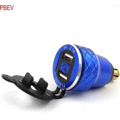 Motorcycle Car Usb Mobile Phone Charger Charger Mobile Phone Modified Charging Head 4.2A With Voltage Display