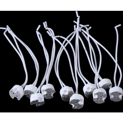 1pc/5pcs/10pcs 220V 2A MR16 GU5.3 Base Socket Wire Connector Led Lamp Ceramic Holder