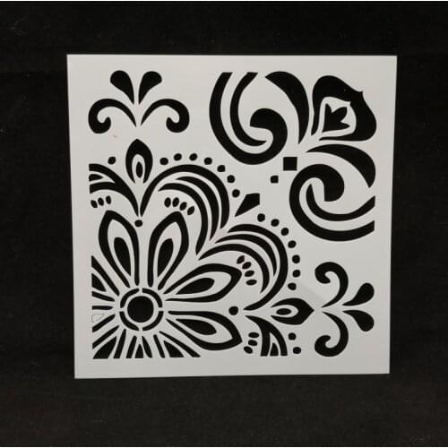 15*15 Vintage flower Layering Stencils for Diy scrapbook/photo album Decorative Embossing coloring,painting stencil,home decor