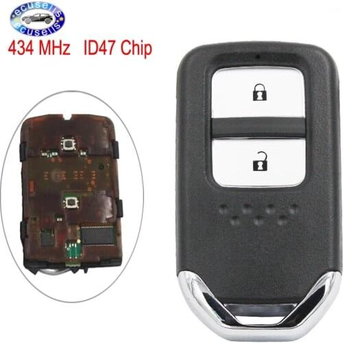 2 Button Intelligent Card Smart Remote Key Fob 434MHz 47 Chip for Honda XR-V Bean Wisdom X-Fit