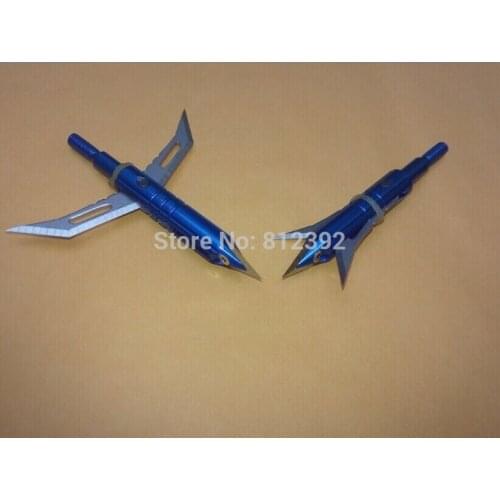 6 Leaves Blue Arrow Broadheads 100 grain 2.3 "diameter Cutting 6pcs/lot