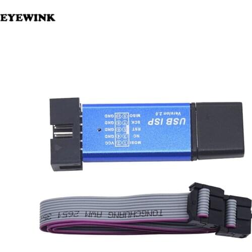 Aluminum shell USB ISP USBISP USBASP ASP Programmer for 51 ATMEL AVR WIN7 64 (Random color)