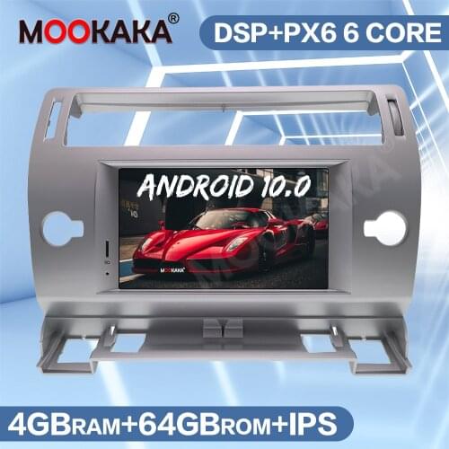 Android 10.0 4+64GB PX6 DSP Car DVD Player Multimedia Radio For Citroen C4 C-Triomphe C-Quatre 2004-2012 GPS Navigation Headunit