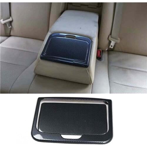 Car Rear Armrest Storage Box Decoration Bezel Cover Decal Stickers For Toyota Camry 2012-2017 Car Styling
