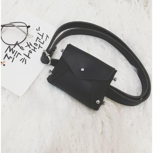 Childrens Bag Mini Square Bag Rivet Fashion Pouch Kids Girl Cute Waist Packs Korean Shoulder Messenger Bag