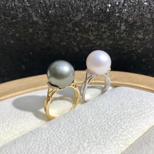 DIY Jewelry 925 Sterling Silver Adjustable Ring Settings Findings Mountings Parts for Pearl Corals Jade Crystal, 5pcs/lot