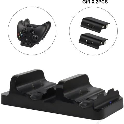 Dual Charger For XBox One Slim/X Gamepad Controller Battery Charger Joystick Charging base Dock Stand Station Gaming Accessories