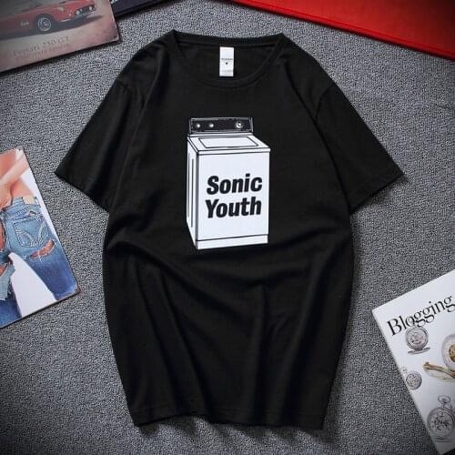 Sonic Youth 'Washing Machine' T-Shirts NEW & OFFICIAL Summer Fashion Hip Hop T Shirt High Quality Cotton Short Sleeve Tee Tops