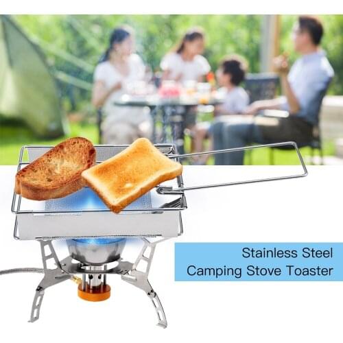 Bread Toaste Grill Stainless Steel Toaster Plate Portable Outdoor Camping Bread Toaster Grill Hiking Picnic Bread Toaste Grill