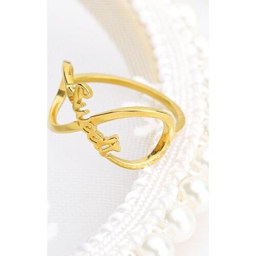Infinite Name Ring Custom Rings Unlimited stainless steel nillos Mujer Gifts Wedding Bride Party Rings For Women