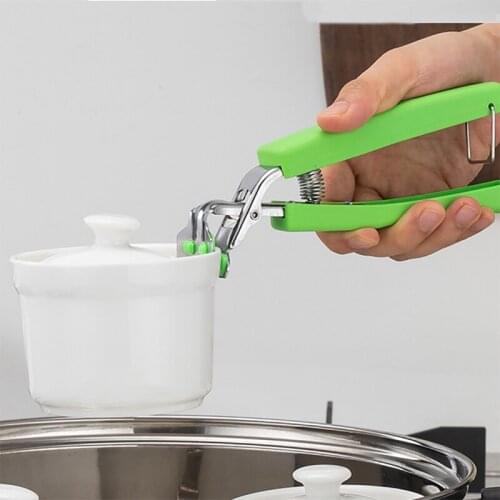 Kitchen Anti-scaldin Bowl Spoon Utensil Clamp Dish Pot Pan Gripper Clip Hot Dish Plate Clip Tongs Silicone Handle Kitchen Tool