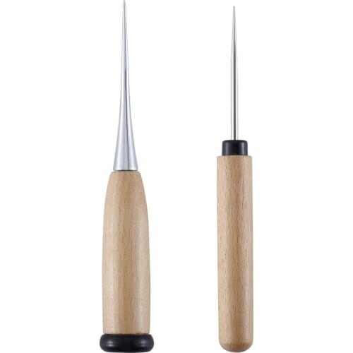 LMDZ Leather Craft Tip Hole Awl Crochet Hooks Leather Stitcher Sewing Drill Needle Hooks Leather Repair Awls Leather Accessories