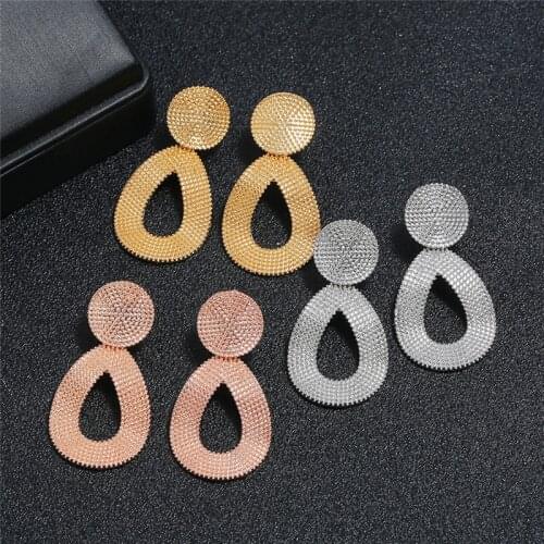 LZHLQ 2 Pairs of Geometric Shapes Modeling Earrings 2020 Women Fashion Metal Earrings Girl Drop Earrings Female Jewelry