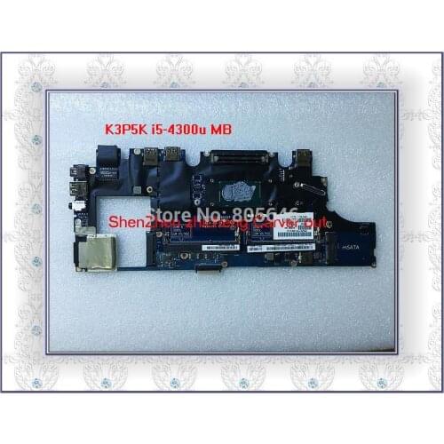 For DELL Latitude E7240 laptop VAZ50 LA-9431P K3P5K i5-4300u or X9Y17 i7-4600u DDR3L UMA integrated motherboard