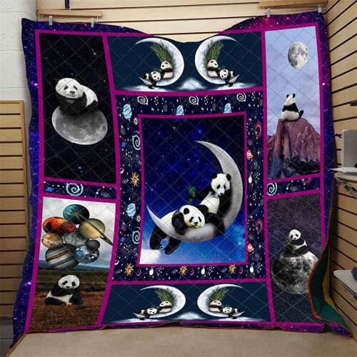 3D Cute Panda Quilt Cartoon Creative High End Kids School Adults Bed Summer Autumn Comfortable Quilt Hot Selling Dropshipping