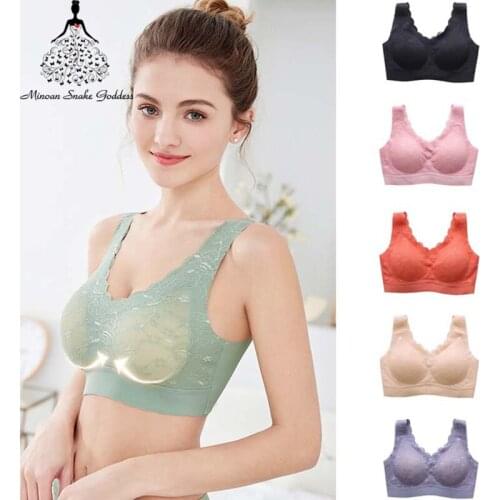 Plus Size Bra 3XL 4XL Bras For Women Seamless Bra With Pad Comfortable Top Bralette Push Up Brassiere Vest Wireless BH