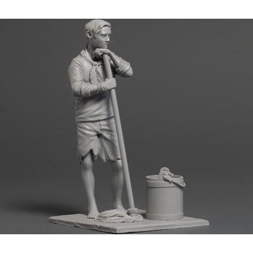 New Unassembled 1/24 ancient man stand with base Resin Figure Unpainted Model Kit