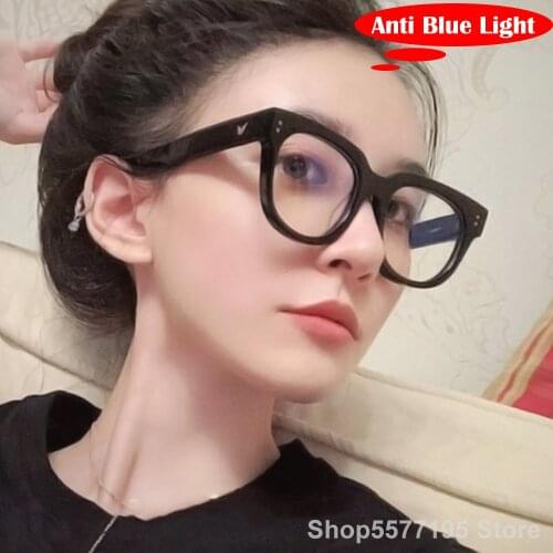 Anti Blue Big Frame Glasses Women Computer blue light blocking glasses Black Radiation Goggles Spectacles Eyeglasses Men