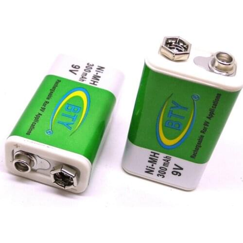4Pcs/Lot BTY 9V Rechargeable Batteries 300mAh NI-MH Recyclable NiMh Battery For Electronic Toys Batteria Cell In Stock