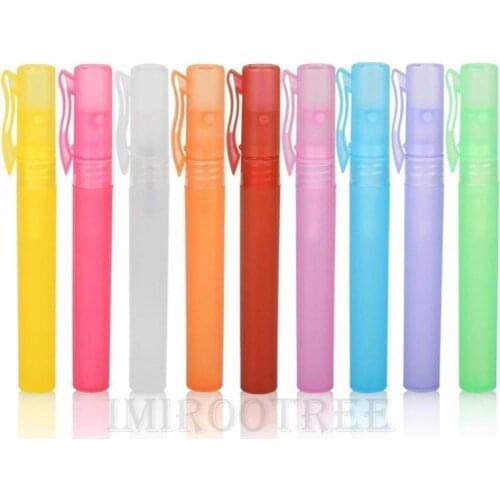 50pcs/lot 10ml Plastic Pen Spray Bottle Refillable Bottle,Travel Size Perfume Spray Bottle with Spray Pump