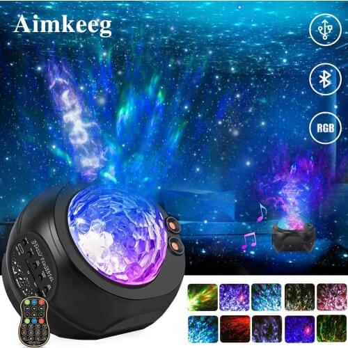Galaxy Projector Stage Light Laser Projector Disco Lamp Speaker DJ Sound Home Party Light Sky/moving Waves/Nebula Lamp