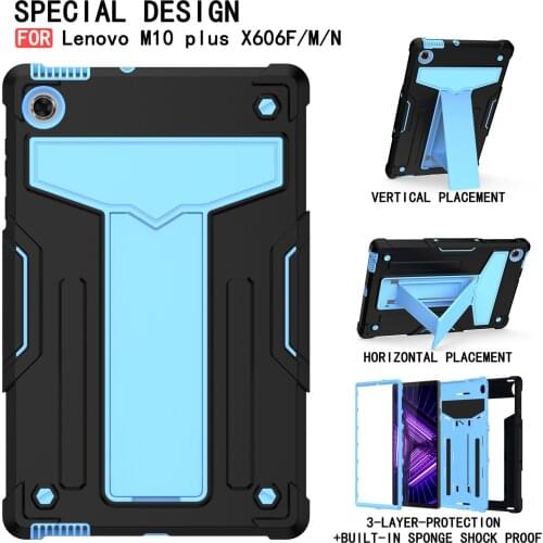 For Lenovo Tab M10 FHD Plus TB-X606X/TB-X606F Tablet Heavy Duty Safe Shockproof Stand Protective Stand Case Cover Accessories#g3