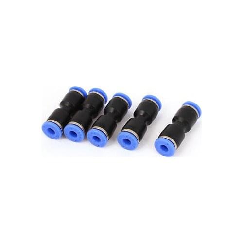 4mm to 4mm One Touch Ends Straight Pneumatic Quick Fitting Connector 5 Pcs