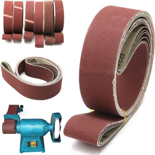 6Pcs x 2" X 72" Fine Grit Sanding Belts 180/240/320/400/600/800 Grit Assortment