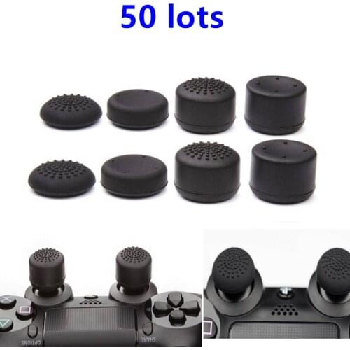50 Lots Enhanced Silicone Analog Controller Thumb Stick Grip Cap Skin Cover for Sony PlayStation 4 PS4 Slim PRO ps4 Accessories