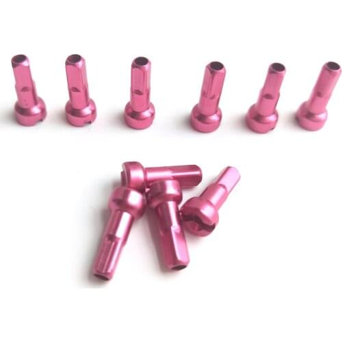 Primwon MV Bicycle Spoke Palevioletred Nipple 14G 2.0 14mm Aluminum Alloy Ultralight Round Head Nipples for MTB ROAD Bike Wheels
