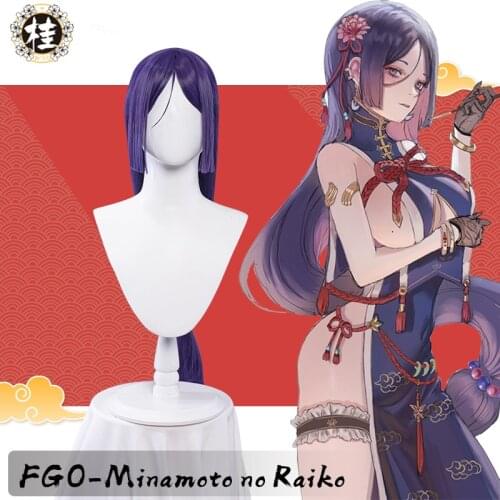 PRE-SALE UWOWO Anime Fate Grand Order/FGO Fanart Cheongsam Ver. Minamoto no Raikou Cosplay Wig