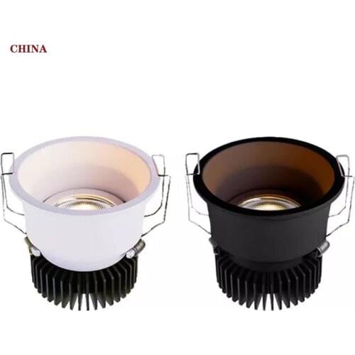 Narrow border Embedded Anti-glare Led COB Ceiling Recessed Downlight 9W12W15W18W LED Spotlight Ceiling lamp Hotel Villa Lighting