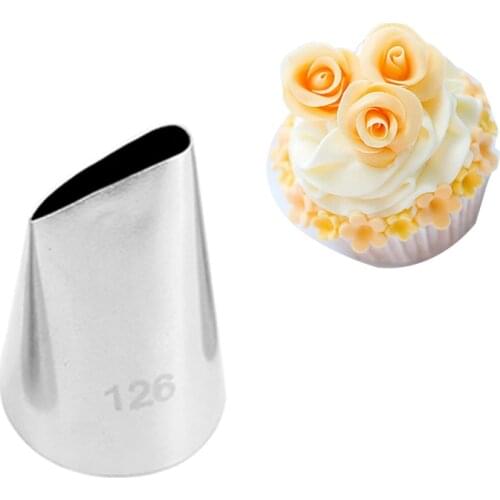 1PCS # 126 Austin Rose Petals Stainless Steel Icing Piping Nozzles Fondant Cake Decorating Pastry Sets Tools Bakeware