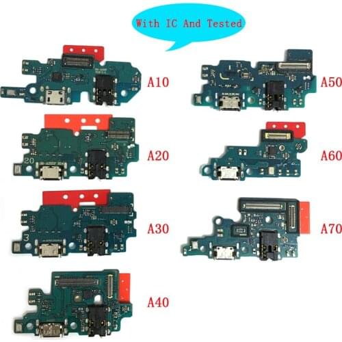 10pcs Tested USB Charging Dock Port Connector Flex Cable For Samsung A10 A20 A30 A40 A50 A60 A70 M10 M20 M30 M40 A10S A20S A30S