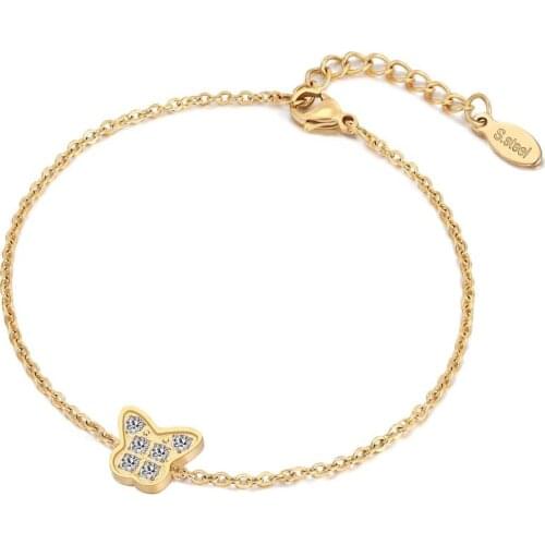 10 types different tiny shapes double buckle paved white cz zircon charm gold lobster clasp link for woman elegant gift bracelet