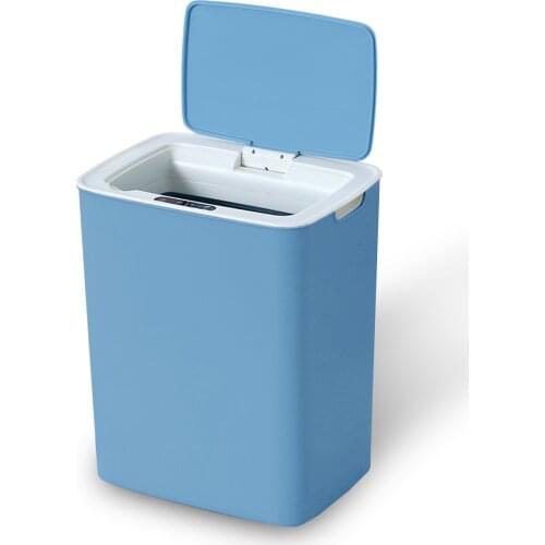 14L Electric Trash Can with Lid Touchless Sensor Trash Bin Induction Waste Bin Recycling and Waste for Kitchen/Room/Office