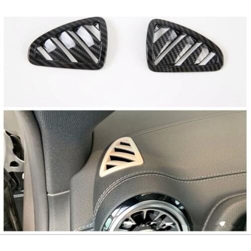 2Pcs Car Front Dashboard Air Outlet AC Cover Trim Sticker Chrome ABS For Mercedes Benz GLA 2020 Car Styling