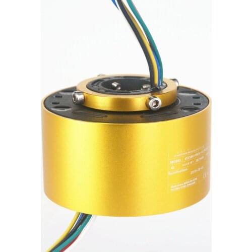 25.4mm Hole 86mm OD 6 Wires 10A 250Rpm Capsule Slip Ring Alloy Case For Monitor Robotic Wind Power Generator