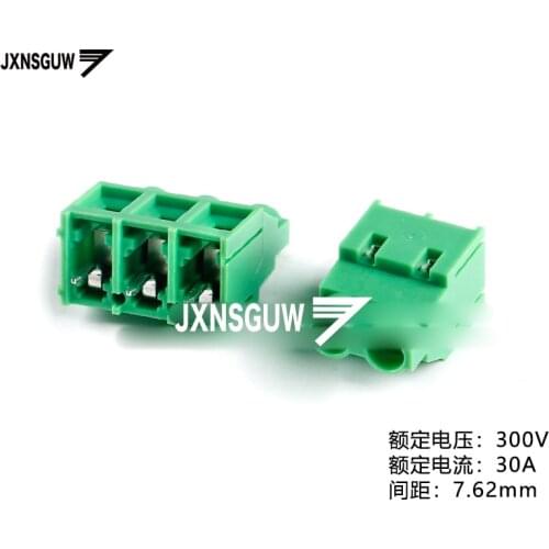 5PCS KF7620-7.62-2P/3P straight Insert 300V/30A 7.62mm spacing Screw type PCB terminal