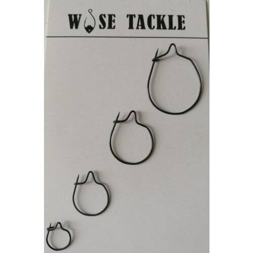 50PCS Wise Tackle Matt black Maggot clips with 4 size - hair rig for bait ring terminal carp tackles