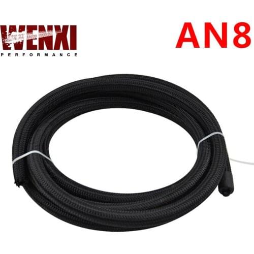 8 AN Pros Lite Black Racing Hose Fuel Oil Line 350 PSI WX7313