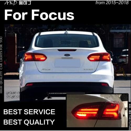 AKD Car Styling for Ford Focus Tail Lights 2015-2018 Focus Sedan LED Tail Lamp LED DRL Signal Brake Reverse auto Accessories