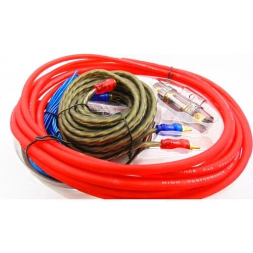Car Audio Wire Cable Kit with Fuse Holder 6GA Car Power Subwoofer Amplifier Speaker Installation Kit Copper Clad Aluminum