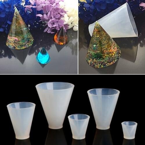 Free shipping DIY resin mold Silicone Cone Mold for Resin Epoxy Casting Jewelry Making Craft Tools Mould -W128